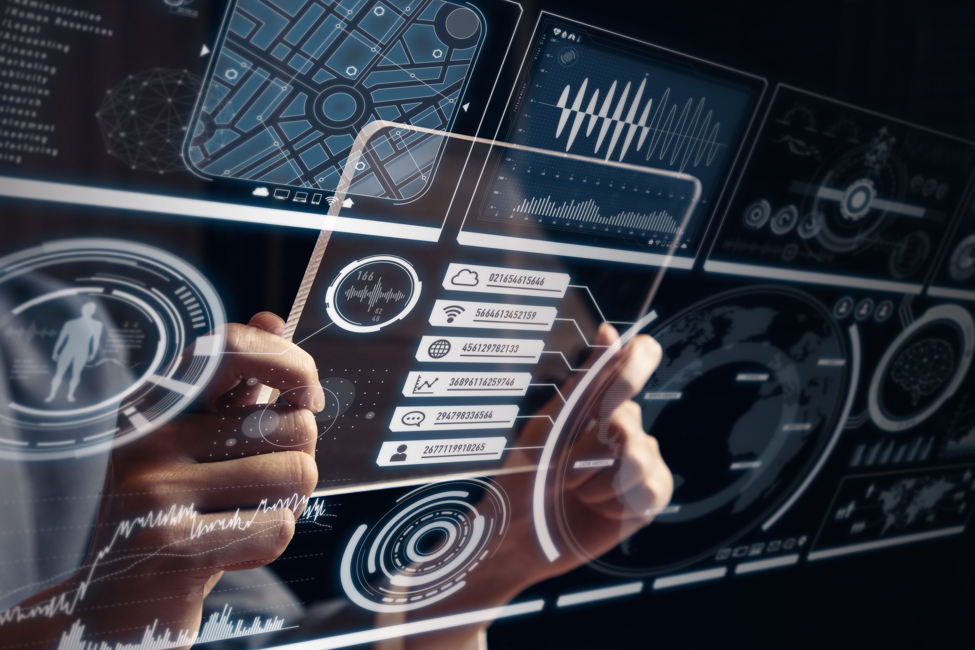 Futuristic graphical user interface concept.